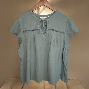 Candace Cameron Bure Sage Blouse